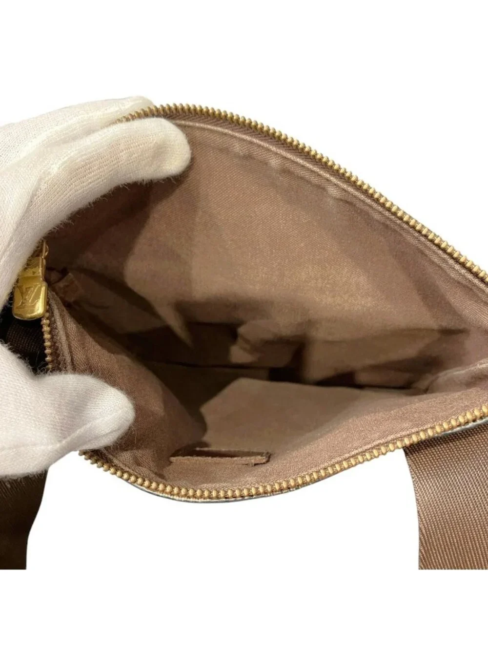 Louis Vuitton Pochette Melville Damier Ebene Shoulder Bag Canvas